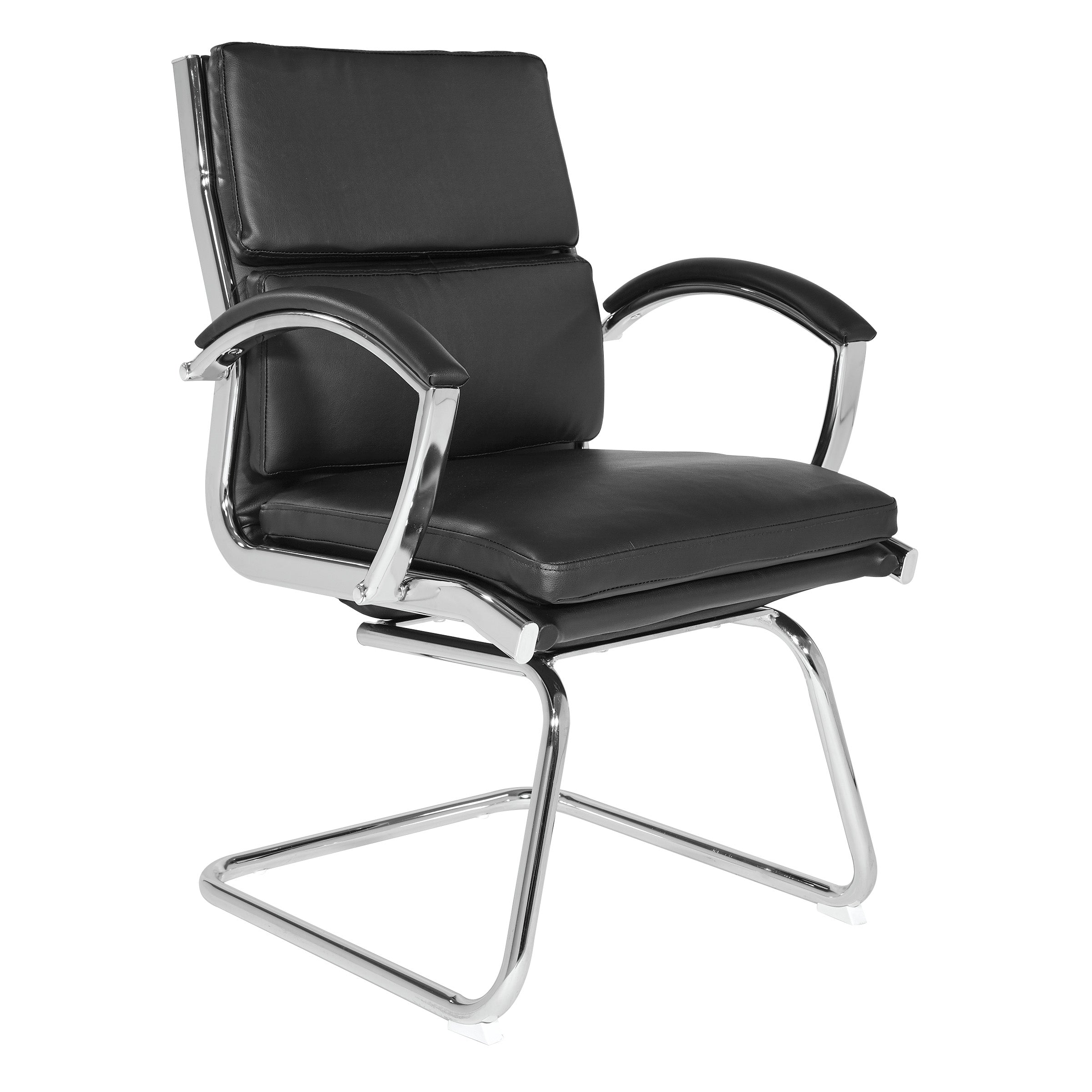 Mid-Back Faux Lthr Visitor's Chair